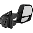 Passenger Side Towing Mirror, Upper - Power , Lower - Manual Adjust, Heated, Power Folding, Paintable, with Memory, with Blind Spot Detection in Glass, with Spotlight and Temp Sensor