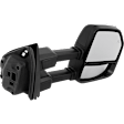 Passenger Side Towing Mirror, Upper - Power , Lower - Manual Adjust, Heated, Power Folding, Paintable, with Memory, with Blind Spot Detection in Glass, with Spotlight and Temp Sensor