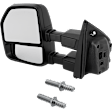Driver Side Towing Mirror, Manual Adjust, Non-Heated, Manual Folding, Textured Black, No Signal Light, No Memory, No Puddle Light, No Auto-Dim, No Blind Spot Feature