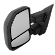 Driver Side Towing Mirror, Manual Adjust, Non-Heated, Manual Folding, Textured Black, No Signal Light, No Memory, No Puddle Light, No Auto-Dim, No Blind Spot Feature