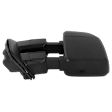 Driver Side Towing Mirror, Manual Adjust, Non-Heated, Manual Folding, Textured Black, No Signal Light, No Memory, No Puddle Light, No Auto-Dim, No Blind Spot Feature