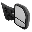 Passenger Side Towing Mirror, Manual Adjust, Non-Heated, Manual Folding, Textured Black, No Signal Light, No Memory, No Puddle Light, No Auto-Dim, No Blind Spot Feature