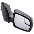 Passenger Side Mirror, Power Adjust, Non-Heated, Manual Folding, Textured Black, No Signal Light, Without Memory Recall, With Puddle Light, No Auto-Dimming, No Blind Spot Feature