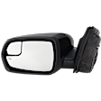 Driver Side Mirror, Power Adjust, Heated, Manual Folding, Paintable, In-housing Signal Light, No Memory, With Puddle Light, No Auto-Dim, With Blind Spot Glass