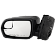 Driver Side Mirror, Power Adjust, Heated, Manual Folding, Paintable, In-housing Signal Light, No Memory, With Puddle Light, No Auto-Dim, With Blind Spot Glass