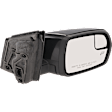 Passenger Side Mirror, Power Adjust, Heated, Manual Folding, Paintable, In-housing Signal Light, No Memory, With Puddle Light, No Auto-Dim, With Blind Spot Glass