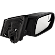 Passenger Side Mirror, Power Adjust, Heated, Manual Folding, Paintable, In-housing Signal Light, With Memory, With Puddle Light, No Auto-Dim, With Blind Spot Glass
