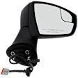 Passenger Side Mirror, Power Adjust, Manual Folding, Non-Heated, Paintable, In-housing Signal Light, No Memory, No Puddle Light, No Auto-Dimming, No Blind Spot Feature