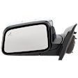 2013 Ford Edge - Driver Side Mirror, Power Adjust, Heated, Chrome, Manual Folding, No Signal Light, With Blind Spot Detection in Glass, No Memory, With Puddle Light, No Auto-Dim