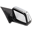 2011-2014 Ford Edge - Passenger Side Mirror, Power Adjust, Heated, Manual Folding, Chrome, No Signal Light, No Memory, With Puddle Light, No Auto-Dim, With Blind Spot Detection in Glass