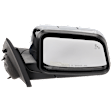 2011-2014 Ford Edge - Passenger Side Mirror, Power Adjust, Heated, Manual Folding, Chrome, No Signal Light, No Memory, With Puddle Light, No Auto-Dim, With Blind Spot Detection in Glass