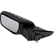 Driver Side Mirror, Power Adjust, Heated, Manual Folding, Paintable, In-housing Signal Light, No Memory, With Puddle Light, No Auto-Dim, With Blind Spot Detection in Glass