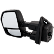 2022 Ford F-250 Super Duty - Driver Side Towing Mirror, Power Adjust, Heated, Paintable, Power Folding, In-housing Signal Light, With Blind Spot Detection in Glass, With Memory, With Puddle Light, No Auto-Dim, Crew Cab Pickup