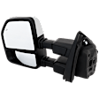 Driver Side Towing Mirror, Power Folding, Power-Extend, Chrome, With Memory, Blind Spot Detection, Signal Light, Puddle Light, Power Adjust, Heated, No Auto-Dimming