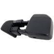Driver Side Towing Mirror, Power Adjust, Heated, Manual Folding, Textured Black, No Signal Light, No Memory, No Puddle Light, No Auto-Dim, With Blind Spot Detection in Glass