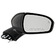 Passenger Side Mirror, Power Adjust, Heated, Manual Folding, Paintable, In-housing Signal Light, With Memory, With Puddle Light, No Auto-Dim, With Blind Spot Detection in Glass