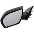 Driver Side Mirror, Power Adjust, Heated, Manual Folding, Paintable, In-housing Signal Light, No Memory, With Puddle Light, No Auto-Dimming, With Blind Spot Detection in Glass