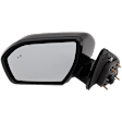 Driver Side Mirror, Power Adjust, Heated, Manual Folding, Paintable, In-housing Signal Light, No Memory, With Puddle Light, No Auto-Dimming, With Blind Spot Detection in Glass