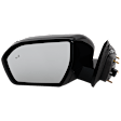 Driver Side Mirror, Power Adjust, Heated, Power Folding, Paintable, In-housing Signal Light, With Memory, No Puddle Light, No Auto-Dim, With Blind Spot Light in Glass