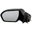 Driver Side Mirror, Power Adjust, Heated, Power Folding, Paintable, In-housing Signal Light, With Memory, No Puddle Light, No Auto-Dim, With Blind Spot Light in Glass