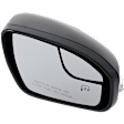 Passenger Side Mirror, Power Adjust, Heated, Manual Folding, Paintable, In-housing Signal Light, With Memory, With Puddle Light, No Auto-Dim, With Blind Spot Glass