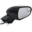 Passenger Side Mirror, Power Adjust, Heated, Manual Folding, Paintable, In-housing Signal Light, With Memory, With Puddle Light, No Auto-Dim, With Blind Spot Glass