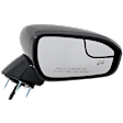 Passenger Side Mirror, Power Adjust, Heated, Manual Folding, Paintable, In-housing Signal Light, With Memory, With Puddle Light, No Auto-Dim, With Blind Spot Glass