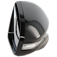 Passenger Side Mirror, Power Adjust, Heated, Manual Folding, Paintable, In-housing Signal Light, No Memory, With Puddle Light, No Auto-Dim, No Blind Spot Feature