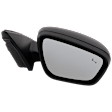 Passenger Side Mirror, Power Adjust, Non-Heated, Manual Folding, Textured Black, No Signal Light, No Memory, No Puddle Light, No Auto-Dim, With Blind Spot Detection in Glass