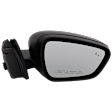 Passenger Side Mirror, Power Adjust, Non-Heated, Manual Folding, Textured Black, No Signal Light, No Memory, No Puddle Light, No Auto-Dim, With Blind Spot Detection in Glass