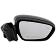 Passenger Side Mirror, Power Adjust, Heated, Manual Folding, Paintable, No Signal Light, No Memory, No Puddle Light, No Auto-Dim, With Blind Spot Detection in Glass
