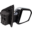 Passenger Side Mirror, Power Adjust, Heated, Power Folding, Chrome, In-housing Signal Light, With Puddle Light, For Models Without Side View Camera