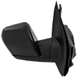 Passenger Side Mirror, Power Adjust, Heated, Manual Folding, Textured Black, In-housing Signal Light, No Memory, With Puddle Light, No Auto-Dim, With Blind Spot Glass