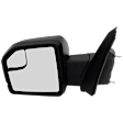 Driver Side Mirror, Power Adjust, Heated, Manual Folding, Textured Black, In-housing Signal Light, No Memory, No Puddle Light, No Auto-Dim, With Blind Spot Glass