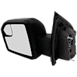 Driver Side Mirror, Power Adjust, Heated, Manual Folding, Textured Black, In-housing Signal Light, No Memory, No Puddle Light, No Auto-Dim, With Blind Spot Glass
