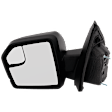 Driver Side Mirror, Power Adjust, Heated, Manual Folding, Textured Black, In-housing Signal Light, No Memory, No Puddle Light, No Auto-Dim, With Blind Spot Glass