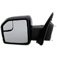 Driver Side Mirror, Power Adjust, Heated, Manual Folding, Textured Black, In-housing Signal Light, No Memory, With Puddle Light, No Auto-Dim, With Blind Spot Glass
