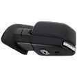 Driver Side Mirror, Power Adjust, Heated, Manual Folding, Textured Black, In-housing Signal Light, No Memory, With Puddle Light, No Auto-Dim, With Blind Spot Glass