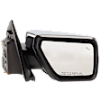 Passenger Side Mirror, Power Adjust, Heated, Power Folding, Chrome, In-housing Signal Light, With Memory, With Puddle Light, No Auto-Dim, With Blind Spot Detection in Glass