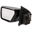 Driver Side Mirror, Power Adjust, Heated, Manual Folding, Textured Black, In-housing Signal Light, No Memory, With Puddle Light, No Auto-Dim, With Blind Spot Detection in Glass