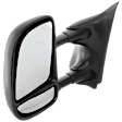 Driver Side Towing Mirror, Manual Adjust, Manual Folding, Non-Heated, Textured Black, No Signal Light, No Memory, No Puddle Light, No Auto-Dimming, With Blind Spot Glass