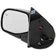 Driver Side Mirror, Power Adjust, Manual Folding, Heated, Textured Black, No Signal Light, No Memory, With Puddle Light, No Auto-Dimming, No Blind Spot Feature