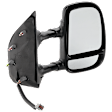4-bolt mount, Passenger Side Towing Mirror, Power Adjust, Non-Heated, Manual Folding, Textured Black, No Signal Light, No Memory, No Puddle Light, No Auto-Dimming, No Blind Spot Feature