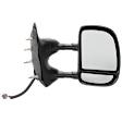 4-bolt mount, Passenger Side Towing Mirror, Power Adjust, Non-Heated, Manual Folding, Textured Black, No Signal Light, No Memory, No Puddle Light, No Auto-Dimming, No Blind Spot Feature