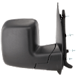 4-bolt mount, Passenger Side Mirror, Manual Adjust, Non-Heated, Manual Folding, Textured Black, No Signal Light, No Memory, No Puddle Light, No Auto-Dimming, No Blind Spot Feature