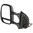Driver Side Towing Mirror, Power Adjust, Manual Folding, Heated, Textured Black, In-housing Signal Light, No Memory, No Puddle Light, No Auto-Dimming, With Blind Spot Glass