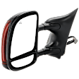 Driver Side Towing Mirror, Power Adjust, Manual Folding, Heated, Paintable, In-housing Signal Light, No Memory, No Puddle Light, No Auto-Dimming, With Blind Spot Glass