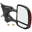 Passenger Side Towing Mirror, Power Adjust, Manual Folding, Heated, Paintable, In-housing Signal Light, No Memory, No Puddle Light, No Auto-Dimming, With Blind Spot Glass