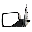 Driver Side Mirror, Power Adjust, Non-Heated, Manual Folding, With 1 Chrome and 1 Paintable Cap, No Signal Light, No Memory, With Puddle Light, No Auto-Dim, No Blind Spot Feature