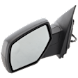 Driver Side Mirror, Power Adjust, Heated, Manual Folding, Textured Black, No Signal Light, No Memory, No Puddle Light, No Auto-Dim, With Blind Spot Glass